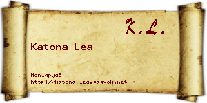 Katona Lea névjegykártya