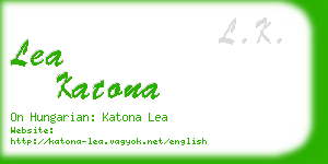 lea katona business card